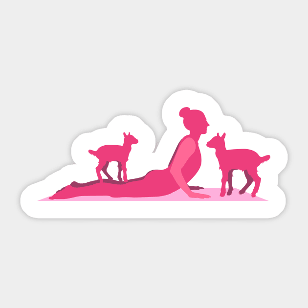 goat yoga Sticker by theglaze